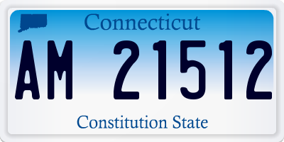 CT license plate AM21512