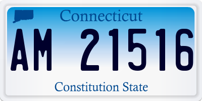 CT license plate AM21516