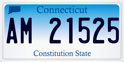 CT license plate AM21525