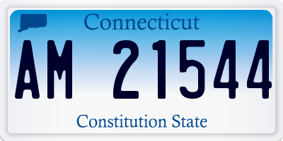 CT license plate AM21544