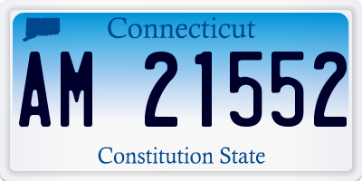 CT license plate AM21552