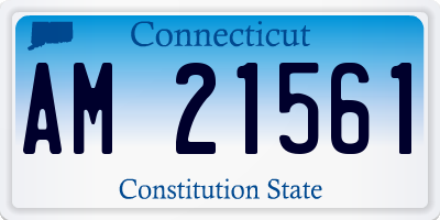 CT license plate AM21561