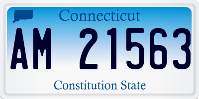 CT license plate AM21563