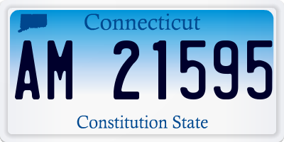 CT license plate AM21595