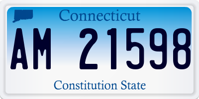 CT license plate AM21598
