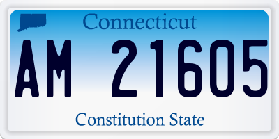 CT license plate AM21605