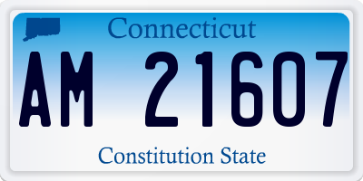 CT license plate AM21607