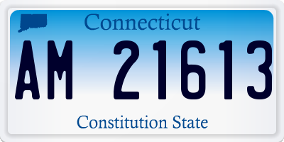 CT license plate AM21613