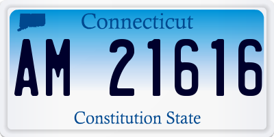CT license plate AM21616