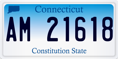 CT license plate AM21618