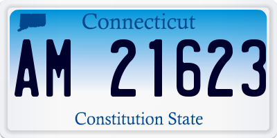 CT license plate AM21623
