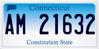 CT license plate AM21632