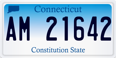 CT license plate AM21642