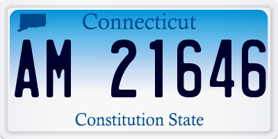 CT license plate AM21646