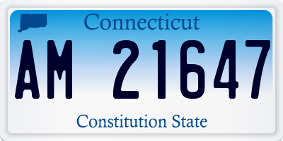 CT license plate AM21647