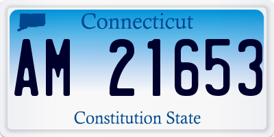 CT license plate AM21653