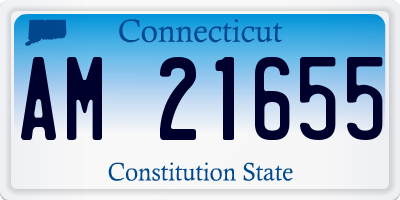 CT license plate AM21655