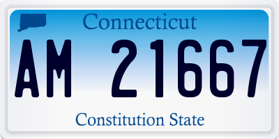 CT license plate AM21667