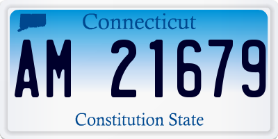CT license plate AM21679