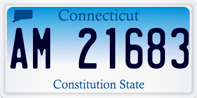 CT license plate AM21683