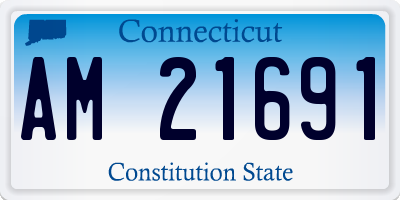 CT license plate AM21691