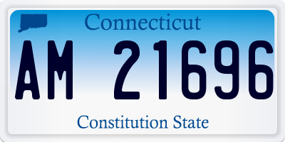 CT license plate AM21696