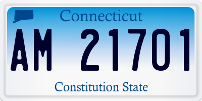 CT license plate AM21701
