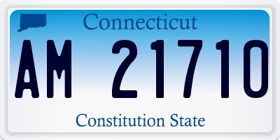 CT license plate AM21710