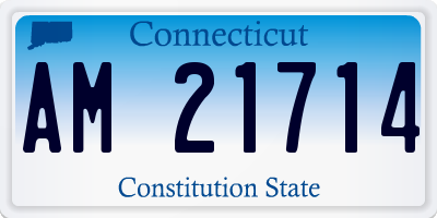 CT license plate AM21714