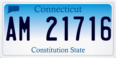 CT license plate AM21716