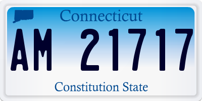 CT license plate AM21717