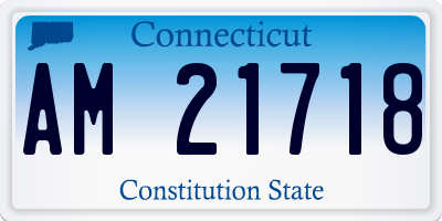 CT license plate AM21718