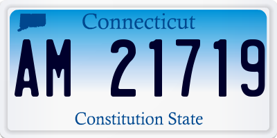 CT license plate AM21719