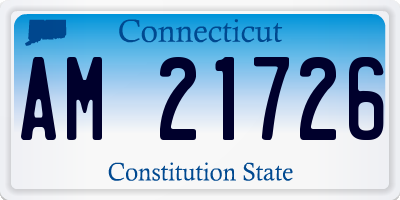 CT license plate AM21726