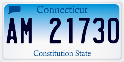 CT license plate AM21730