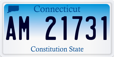 CT license plate AM21731
