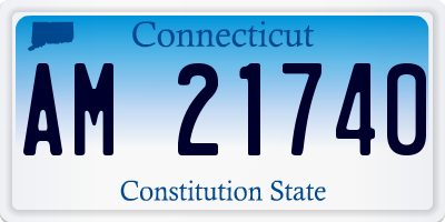 CT license plate AM21740