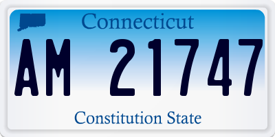 CT license plate AM21747