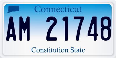CT license plate AM21748