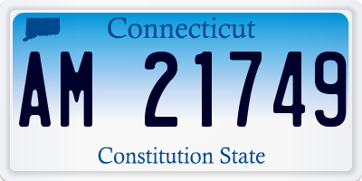 CT license plate AM21749