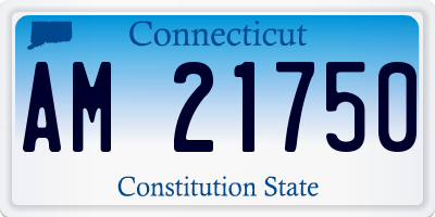 CT license plate AM21750