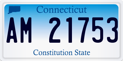 CT license plate AM21753