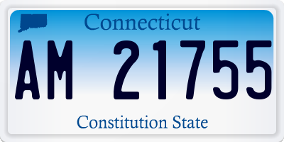 CT license plate AM21755