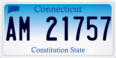 CT license plate AM21757