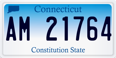 CT license plate AM21764