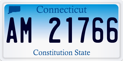 CT license plate AM21766