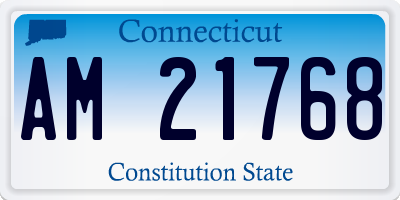 CT license plate AM21768