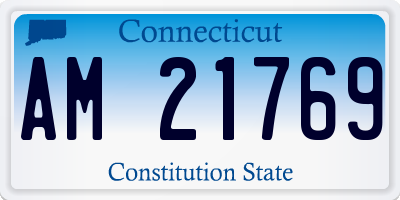 CT license plate AM21769