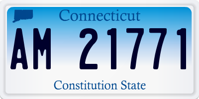 CT license plate AM21771