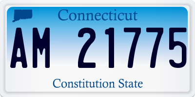 CT license plate AM21775